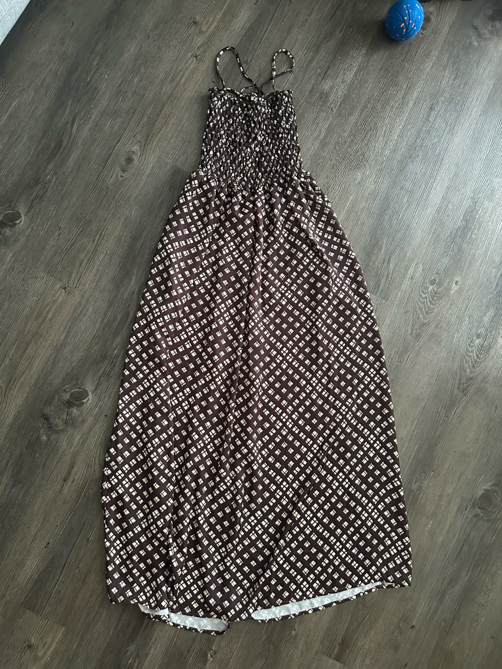 RESA Caroline midi dress in mocha print